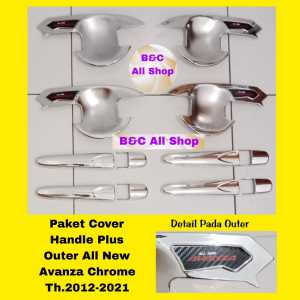 Paket Cover Handle Plus Outer All New Avanza Chrome 2012-2021