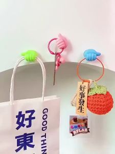 10pcs Creative Thumb Hook Cable Holder Desktop Cord Holder Organizer Perforation-Free Wall Hooks