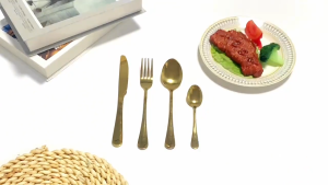 VILLA Korean Cutlery Spoon and Fork Korean Style Flatware Stainless Steel Dining 2pcs Spoon and Fork Set One Pair