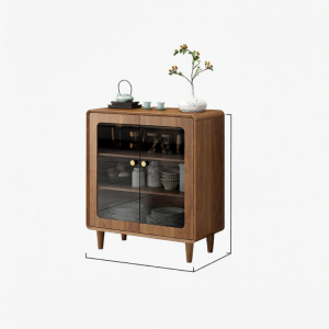 HESHIBOYA | Solid Wood Frame Buffet Cabinet Multi-functional Storage Furniture