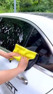 LAP KAIN MICROFIBER 30X30 CM 500GSM KAIN LAP KUNING MOBIL MOTOR 2 SISI KAIN MIKROFIBER / OTOMOTIF TOWEL