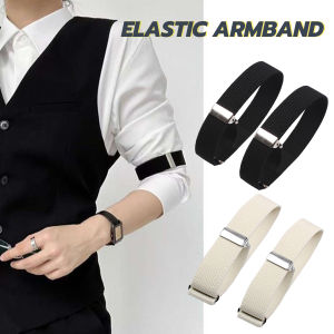 Ellebreen 1Pair Adjustable Elastic Armband Non Slip Shirt Sleeve Holder For Fashion Decorative Armbands