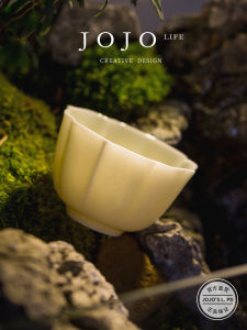 Handmade Ceramic Tea Cup Jingdezhen Grass Ash Tea Drinking Cup Tea Set Simple Style Retro Design High Temperature Burning