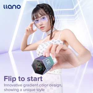 llano Ticktime Pomodoro Digital Cube Alarm Clock Visual Magnetic Flip Timer for Classroom/Study/Office/Home