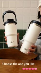 TYESO Original Multipurpose Vacuum Insulated Tumbler 600‑1200ml w/ Straw & Handle – Stainless Steel Hot & Cold - Green