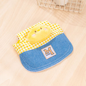 Adorable Pet Sun Hat for Dogs And Cats Summer Outdoor Fashionable Sun Protection Hat Teddy Bichon Cute Chest Strap Leash