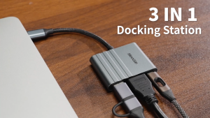 MeeGoo 3 in 1 Type C to Hdmi Adapter USB 3.0 Card Reader USB Hub Docking Station Converter