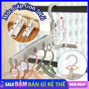 Giá Phơi Đồ  Móc Treo Quần Áo Gấp Gọn 5 Lỗ Xoay 360 Độ Chất Liệu Cứng Cáp  Móc Gấp Gọn Du Lịch - Móc Treo Đồ Gắn Cửa Đa Năng / Móc Phơi Đồ Gấp Gọn Xoay 360 Độ