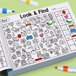 Fun Coloring Book Childrens Search for Items Game Enhance Visual Perception Focus and Attention Handwriting Exercise Book