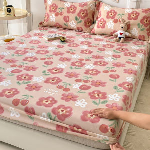 Thickened Pure Cotton Bed Canopy Single Piece 100% Cotton Mattress Protector Bed Cover 180x200cm Bedding Protector Skin-friendly