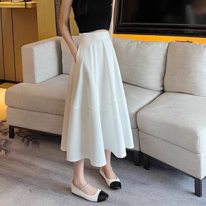 French Design High Waist A-Line Mid-Length Pleated Skirt