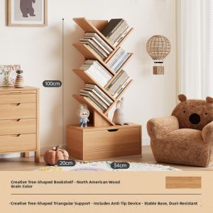 ZHUOHE | Bookshelf with Dust-proof Doors and Toy Organizer for Home Use