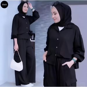 PROMO SETELAN POLOS CARGO FULL KANCING DEPAN SETELAN WANITA DEWASA JUMBO TERBARU TERMURAH KEKINIAN |