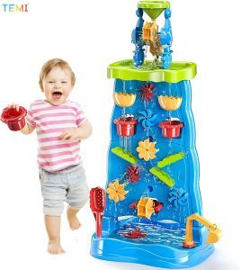 TEMI Childrens Water Table Toys Outdoor Beach Set  Whey Sand Toys  Pool Toys