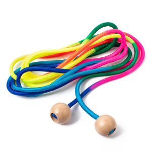 เชือกกระโดดสายรุ้งยาว 5 เมตร สำหรับเด็กนักเรียน กระโดดเร็ว พร้อมด้ามจับกันลื่น สำหรับโรงเรียน ประถมศึกษา กีฬากลางแจ้ง