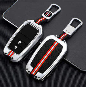 Zinc Alloy Car Key Case For Toyota Raize Vios Wigo Fortuner Rush Veloz Land Cruiser Prado Avanza Innova Zenix Camry Corolla Hilux Yaris RAV4 Hiace C-HR Sienta GR Smart Remote Fob Protect Cover Keychain