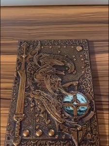 Vintage 3D Embossed God of War A5 Notebook Hardcover PU Cover 100 Sheets/Book Horizontal Line Page Office Learning Diary QP-82