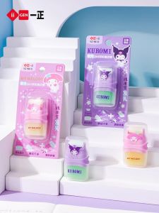 Kawaii Sanrio Hello Kitty Eraser Glowing in the Dark Non-toxic Pencil Eraser for Kindergarten Children Creative Cartoon Roller Eraser