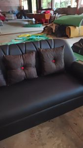 HERMIE LUXE SOFA SET FOR STYLISH LIVING ROOM WITH CENTER TABLE AND 5 PCS PILLOWS - DONALDs PORCH