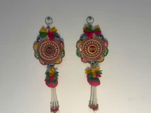 Traditional Reusable Shubh Labh Hanging for Door Entrance | Wall Decor | Diwali Decoration | Festival Decoration (Pack of 2 pcs| Size - 11 inches)