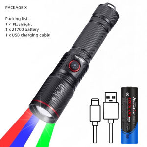 Alonefire SV96-RGB đa chức năng 4 trong 1 Zoomable công suất cao Đèn pin Led RGB có thể sạc qua USB ánh sáng trong nhiếp ảnh ngọn đuốc