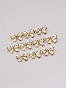 Bộ 10 Nút Kim Loại Hình Cung Cho Áo Len Áo Khoác Vest - Nút Cài Hợp Kim Kẽm Trang Trí Quần Áo Khăn Lụa Hộp Quà Phụ Kiện Tự Làm