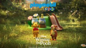 Playmobil 1.2.3 & Disney Winnie the Pooh & Tiggers Fun Bee Garden Playset - Educational Toy for Kids 1-4 Years