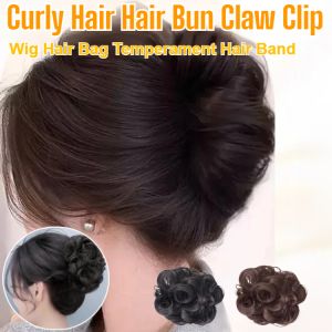 【Fast delivery】Realistic Natural Wig Hair Clip Hair Bun Claw Clip Fluffy Hairpiece Bun Hairpiece Claw Clip-时尚假发