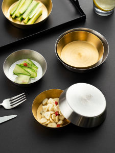 Onlycook 304 Stainless Steel Small Plate Seasoning Plate Snack Plate Condiment Plate Dipping Sauce Vinegar Plate Korean Style Home Use