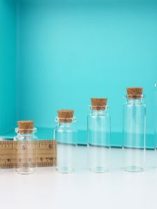 Modern Minimalist Wooden Corked Mini Bottle Glass Jar Matchbox Soil Sampling Container High Aesthetic Value Decorative Item