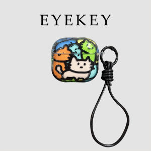 Cute Cat Patterned Wireless Bluetooth Earphone Protective Case for Apple AirPods 1/2/3/4 Womens Style Soft Silicone Cover