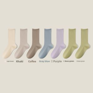 MiiOW | Antibacterial Anti Odor Cotton Blend Socks Womens Mid Calf No Show Pilling Resistance New 2025 MiiOW Cat Lady Socks