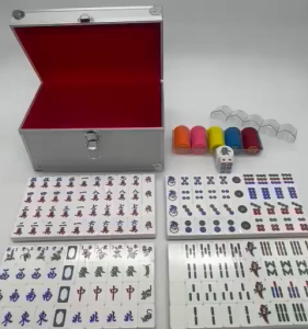 【Merlion Mahjong Club】Premium Crystal Mahjong Tiles (160pcs) Set / 100pcs Chips With 4 Rows Case / 40mm Wind Dice【Ship Out 24Hrs】