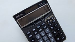 Kalkulator Mesin Hitung Kantor Dagang Sekolah Besar 12 Digit 20cm X 14cm CT 628