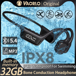 Original Bluetooth 5.4 Bone Conduction Wireless Headphones 32GB MP3 Player IPX8 Waterproof Swimming Sports HIFI Music Earphones with Mic LED Display For All Smartphones