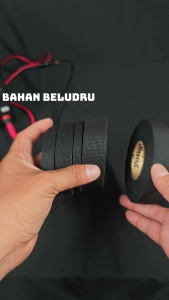 Lakban selotip Isolasi Hitam kabel listrik otomotif KAIN 8 14 19 24 mm TAHAN PANAS bukan nitto