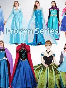Elsa Anna Princess Cosplay Costume Dress