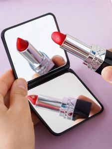 Portable Folding High Definition Small Mirror Beauty Makeup Mirror Dual Side Compact Travel Size for Students Dormitory Use