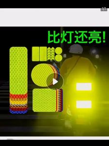 10pcs Stiker Reflektor Uji Pemantul Cahaya Persegi Warning Sticker Reflector Bumper Kendaraan Mobil