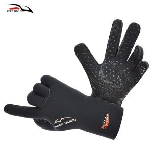 3MM ถุงมือ Neoprene ผ้ายืดฤดูหนาวถุงมือว่ายน้ําอบอุ่นผู้ชายผู้หญิงท่อง Spearfishing อุปกรณ์ดําน้ํา