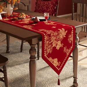 HOUGOUXIANG | Red Luxury Table Runner For New Year