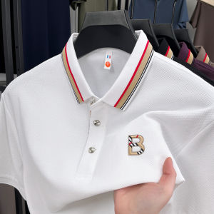 100% cotton mens short sleeve polo shirt high-end brand fashion exquisite B-letter embroidery soft lightweight casual T-shirt