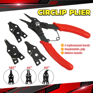 MaxPlus 4 In 1 Circlip Pliers Internal External Curved Straight Pliers Retaining Clips Snap Ring