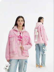 Trendy Cute 3D Bear Cotton Loose Jean Jacket