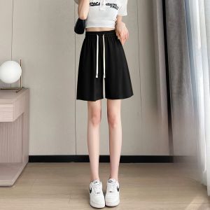 LANGPIN | Ice Silk Running Sports Pants High Waist Five Inches Thin Ladies Summer Loose Fit Short Shorts Slimming Effect Straight Leg