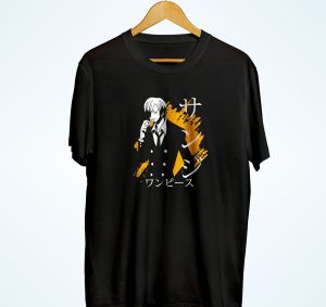 Kaos Anime One piece Original Distro cowok Branded Premium katun combed 30 s lengan pendek SANJI SMOKE AO442SISE