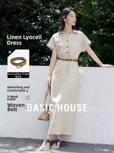 Basic House | Breathable Collar Waist-Shaped Summer Commute Dress