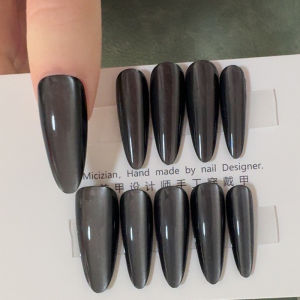 [Piano Black Cats Eye] Cats Eye Hand-Worn Nail Nail Patch Manicure Fake Nails 5033#