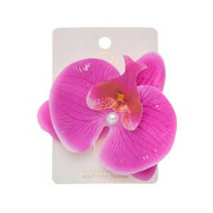 Artificial Orchid Flower Butterfly Hair Clips for Woman Girls Phalaenopsis Pearl Duckbill Hairgrips Hairpins Hair Accessories