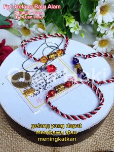 Cuan Hoki Gelang Aura Mantra tibet tabung Hitam Gelang Hoki Aura pria dan wanita bisa Cod